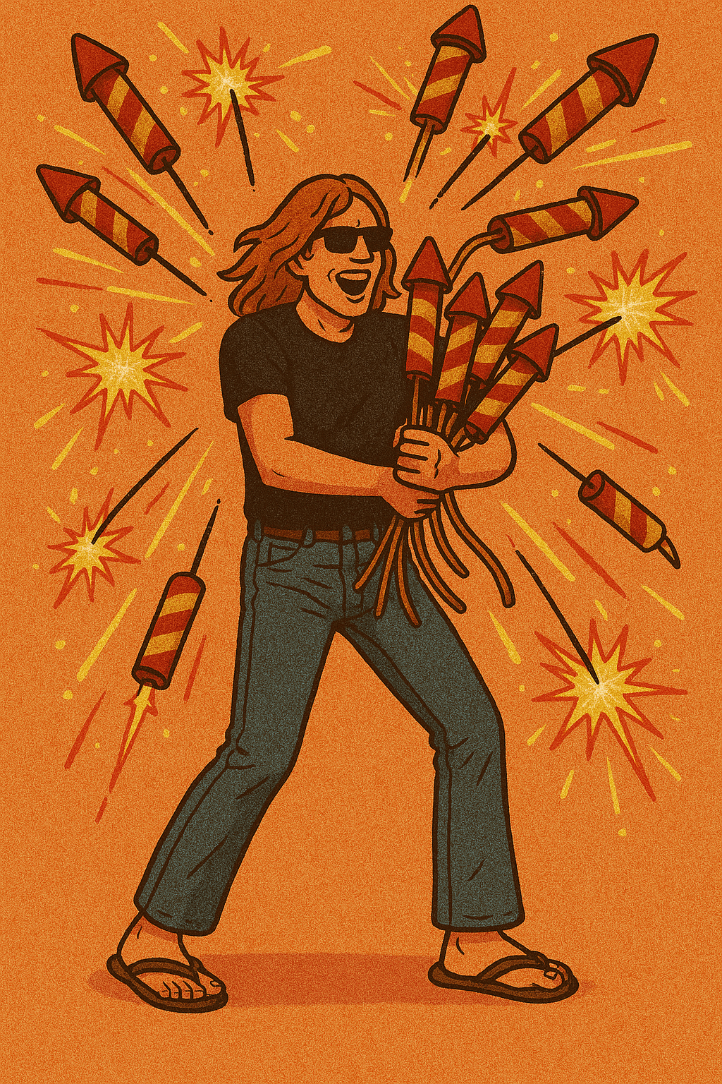 Billy enjoying fireworks
